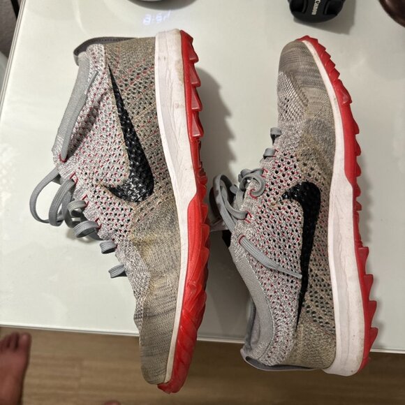 Nike Golf Nike Flyknit Racer G Size 12 Gray + Red - Picture 4 of 8